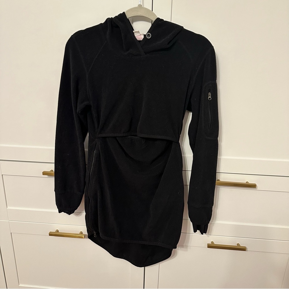 Boob Design B Warmer Maternity and Nurising Fleece Hoodie Sweater XS Black